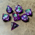 IceForge Dice Canada - Amethyst Wildbloom – Liquid Core Dice Set
