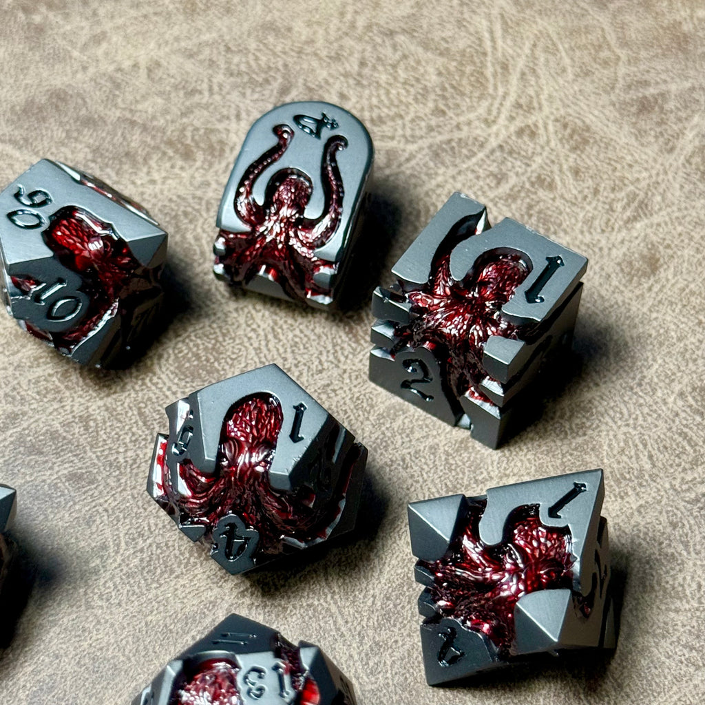 IceForge Dice Canada - Blood Moon – Metal Dice Set