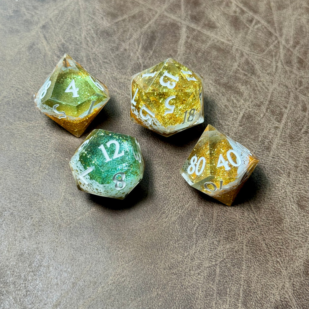 Sunbreak Cove – Sharp Edge Resin Dice Set