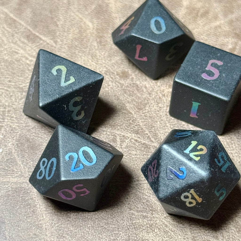 Prisme d'obsidienne – Jeu de dés en obsidienne