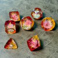 Gilded Sunset – Diamond-Edge Liquid Core Dice Set