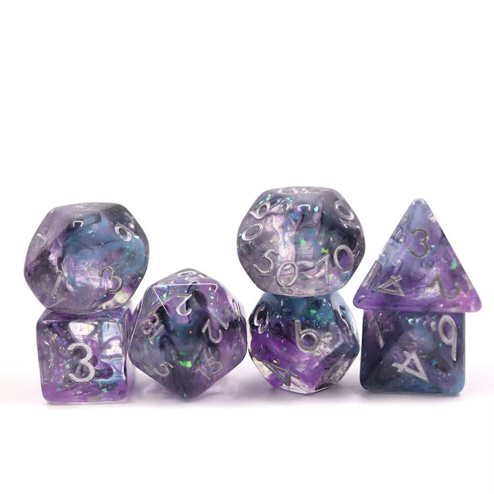IceForge Dice Canada - Nebula Frost - 35g Premium Resin Dice Set