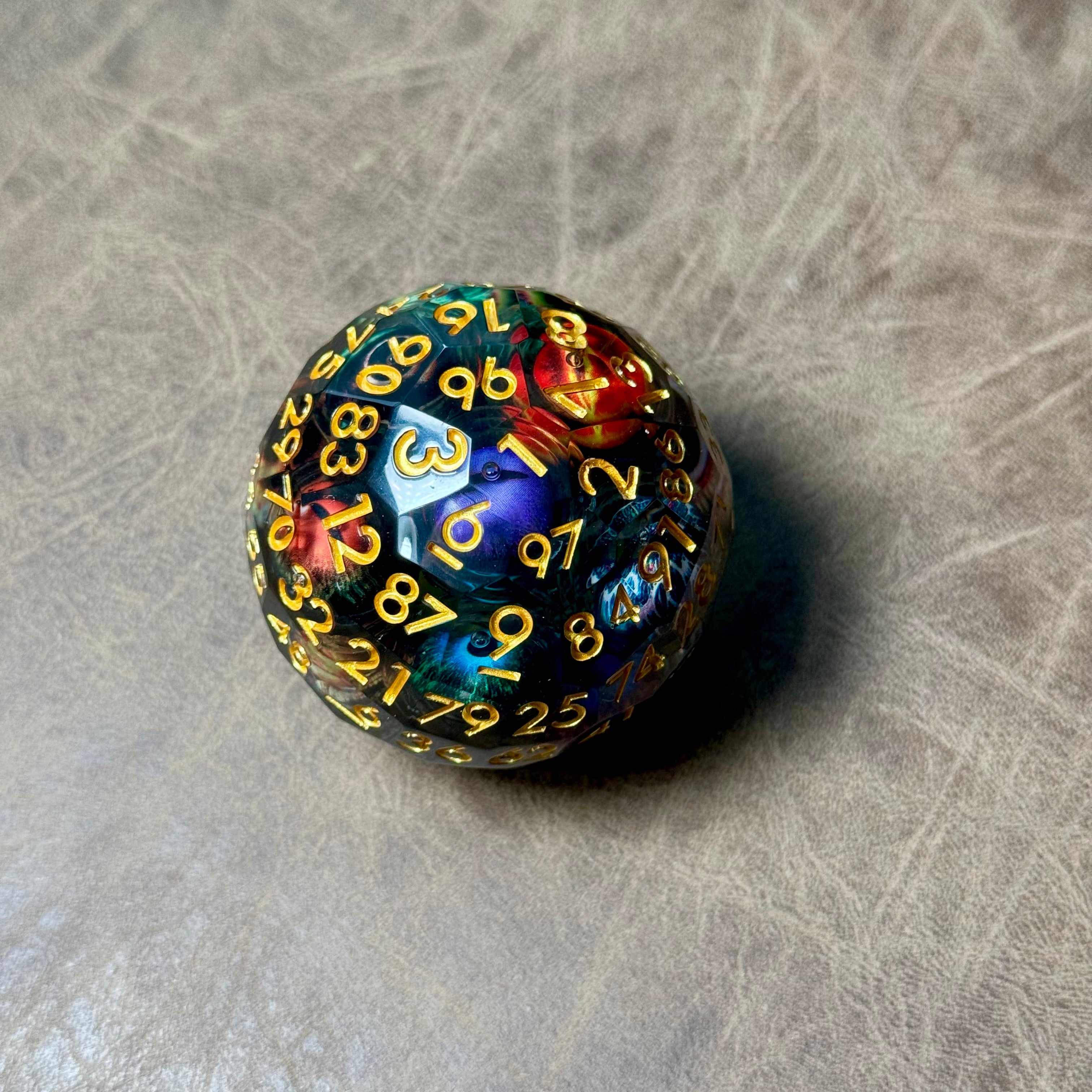 IceForge Dice Canada - Eldritch Convergence D100 – Colossus Die (50mm)