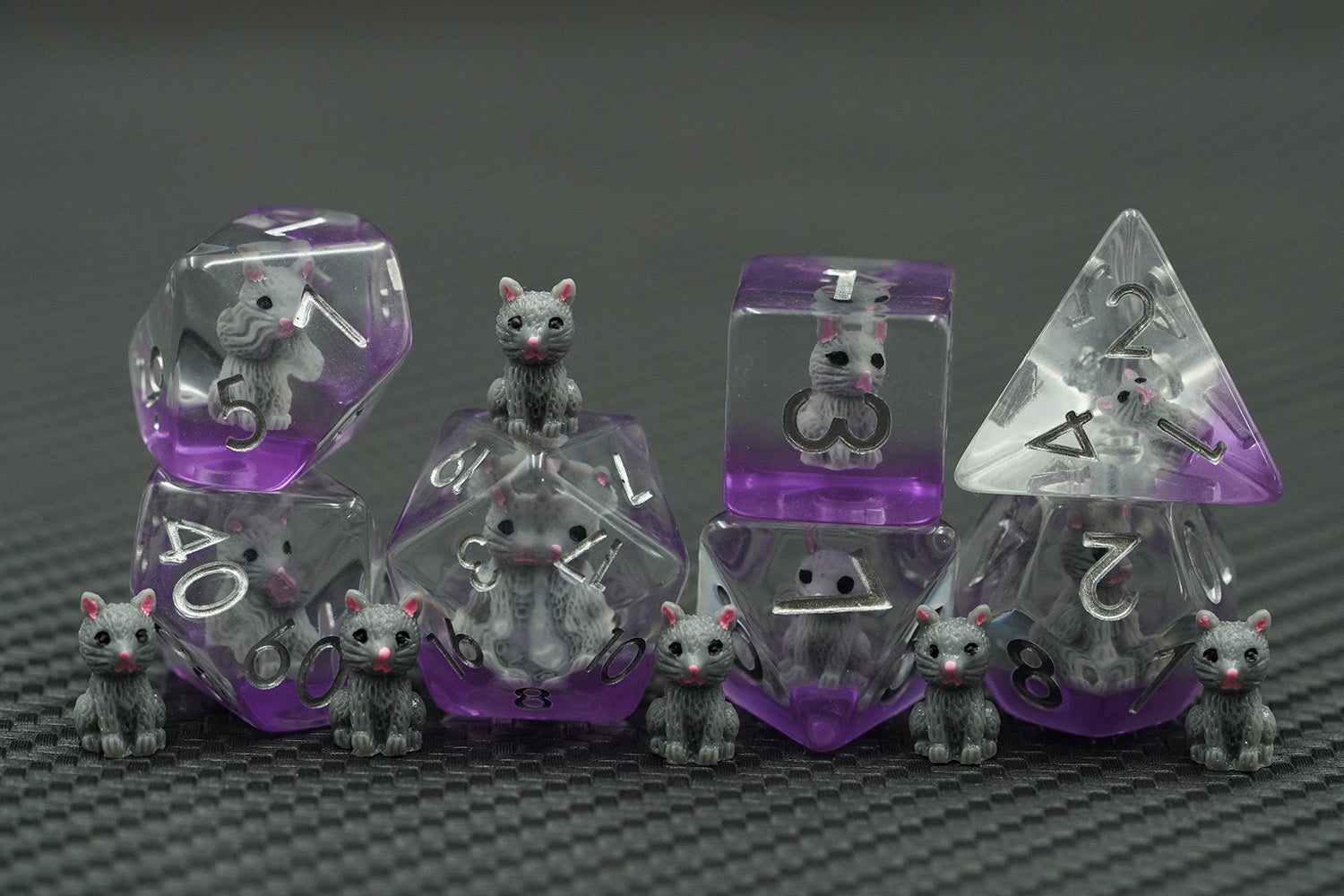 Moonlit Paws – 35g Premium Resin Dice Set