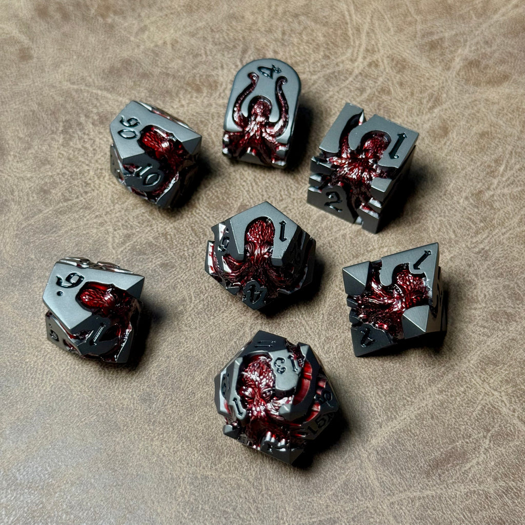 IceForge Dice Canada - Blood Moon – Metal Dice Set