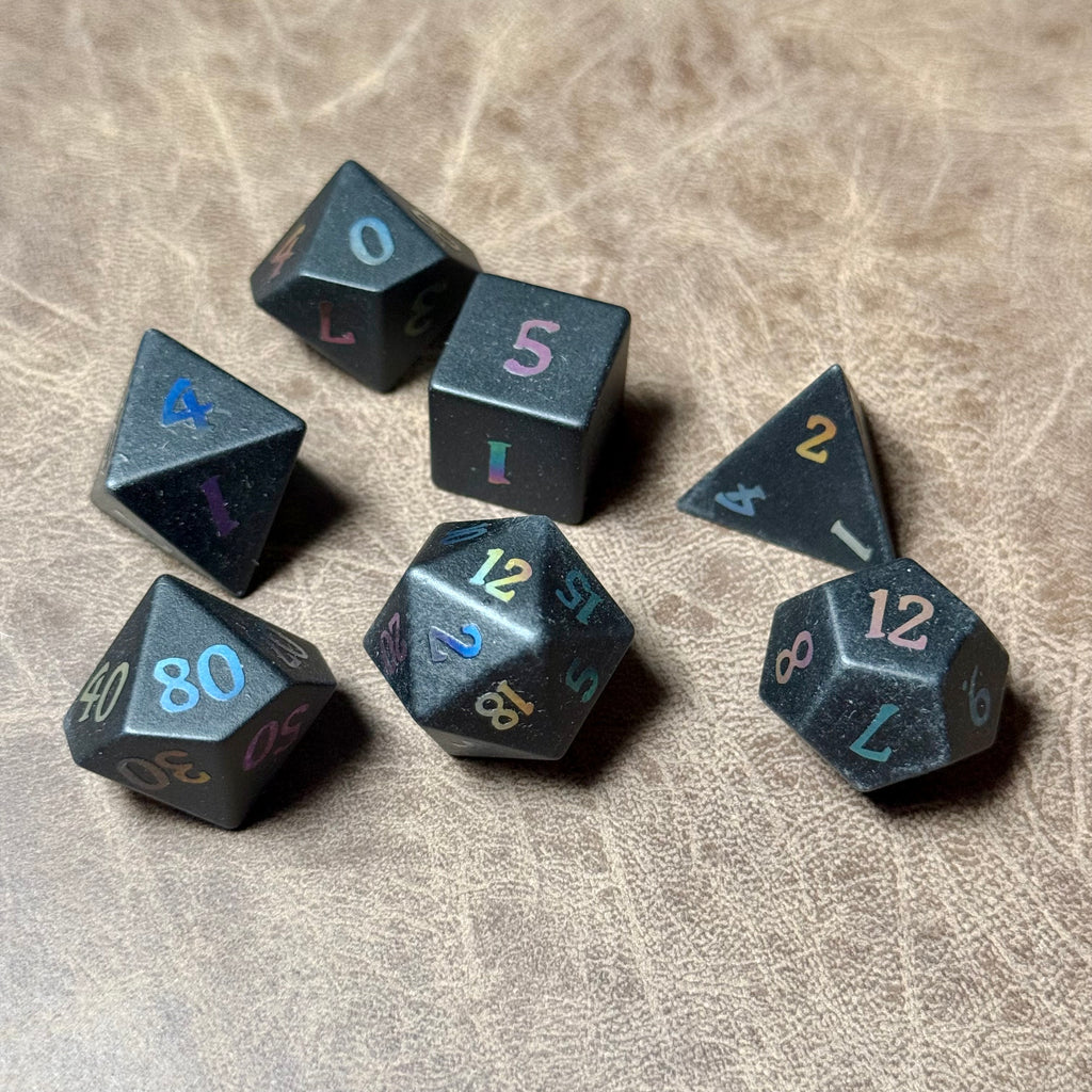 Prisme d'obsidienne – Jeu de dés en obsidienne