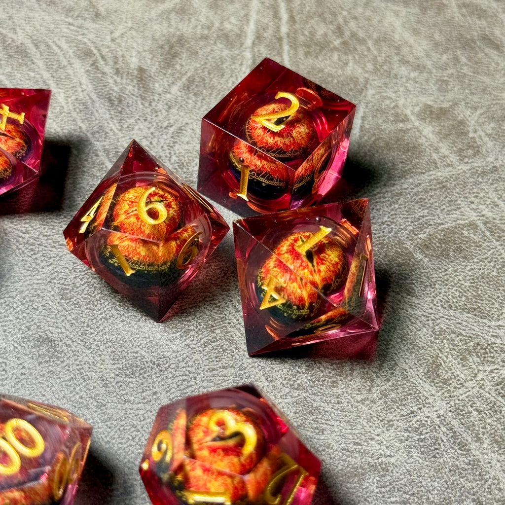 IceForge Dice Canada - Molten Dragon's Gaze – Liquid Core Dice Set