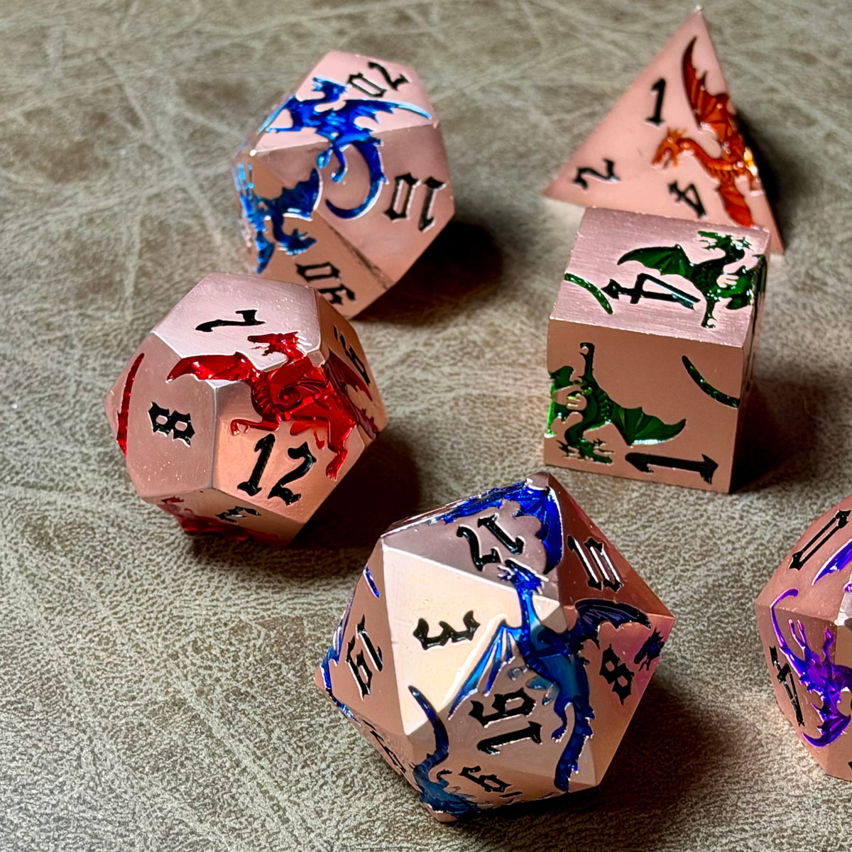 Prismatic Dragonflight - Metal Dice Set