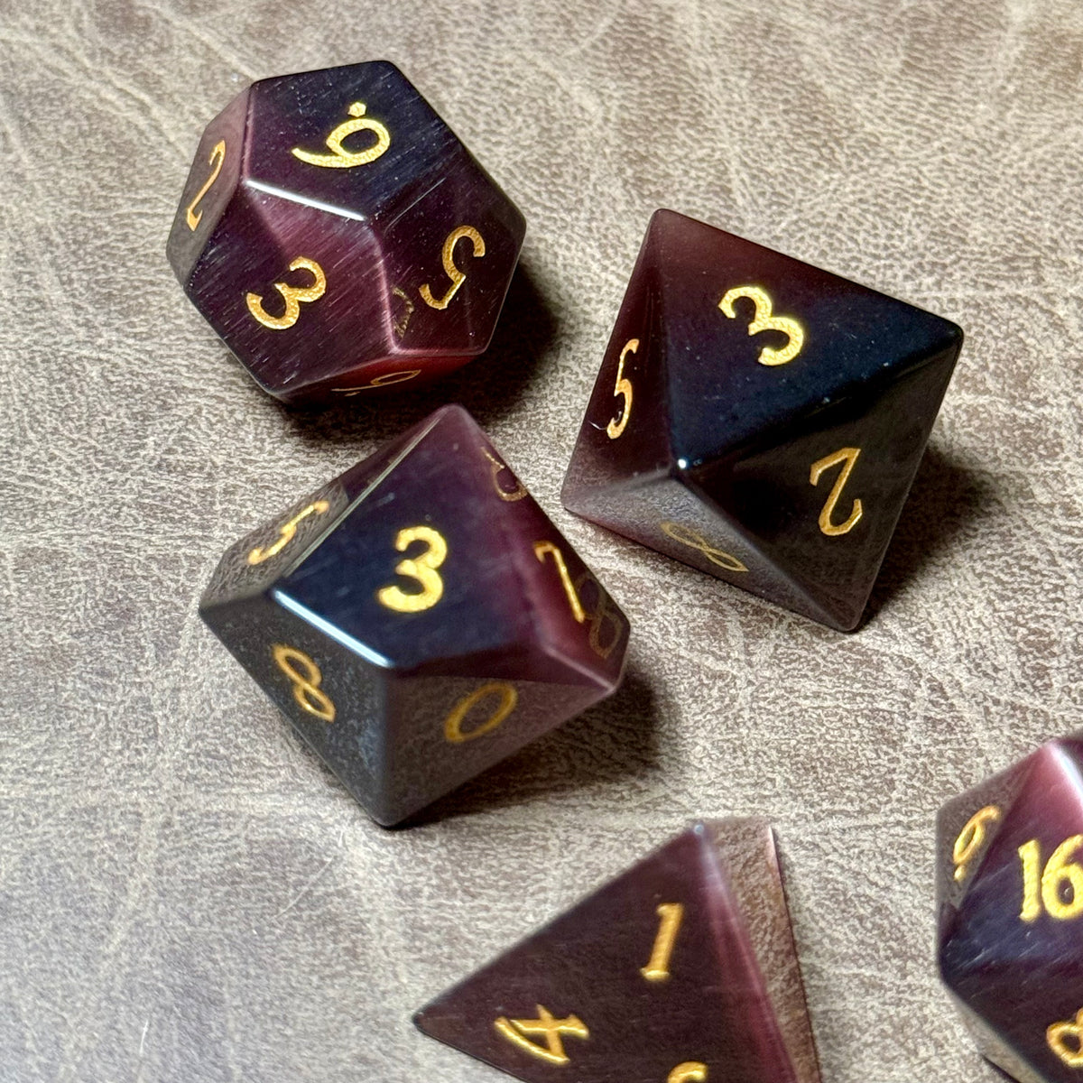 Nocturne Opal – Dark Purple Dice Set