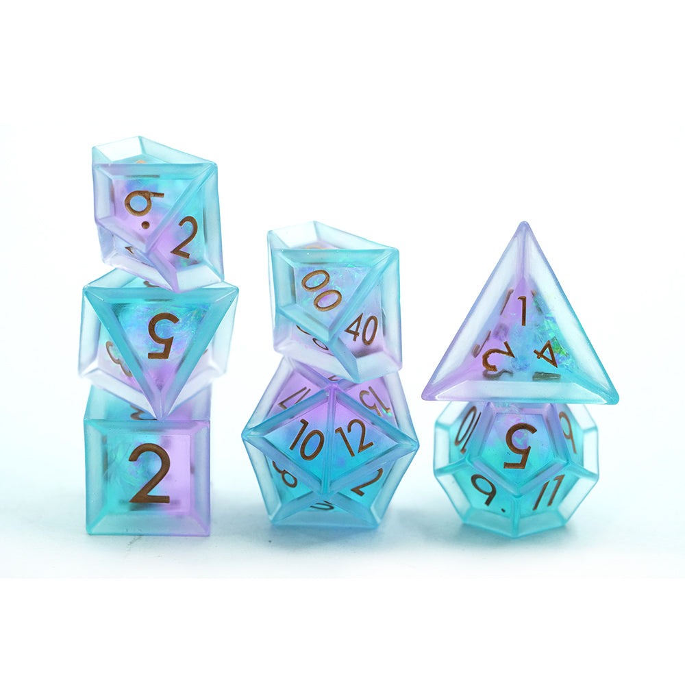 IceForge Dice Canada - Celestial Veil - Aurora Forge Sharp-Edge Dice