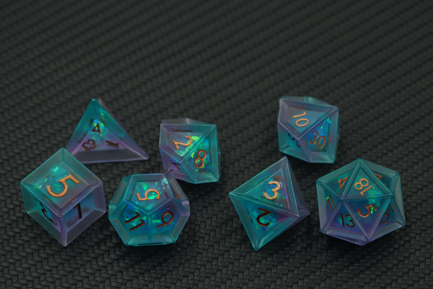 IceForge Dice Canada - Celestial Veil - Aurora Forge Sharp-Edge Dice