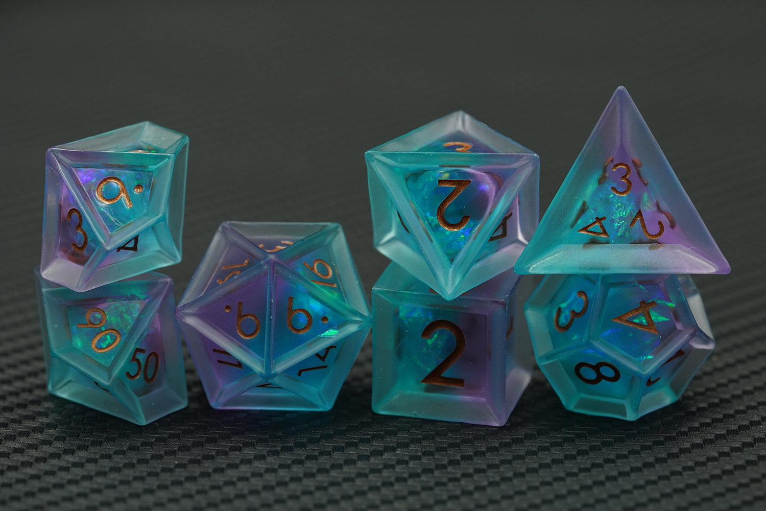 IceForge Dice Canada - Celestial Veil - Aurora Forge Sharp-Edge Dice