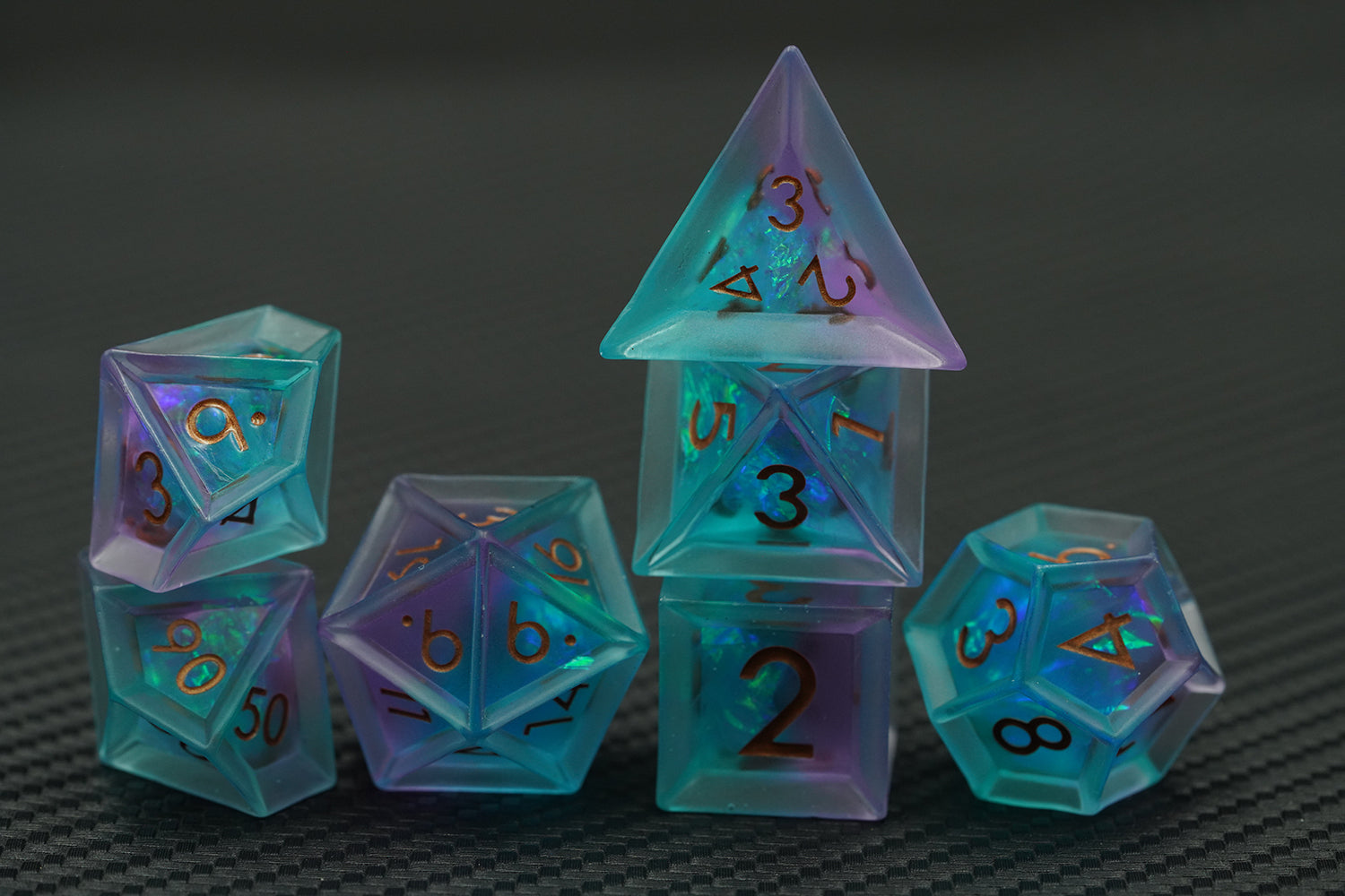 IceForge Dice Canada - Celestial Veil - Aurora Forge Sharp-Edge Dice