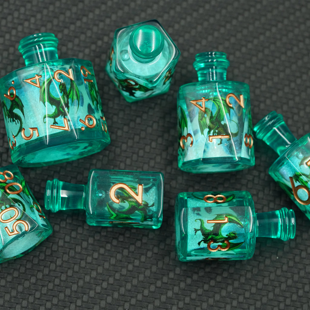 Elixir of Viridscale – Liquid Core Dice Set