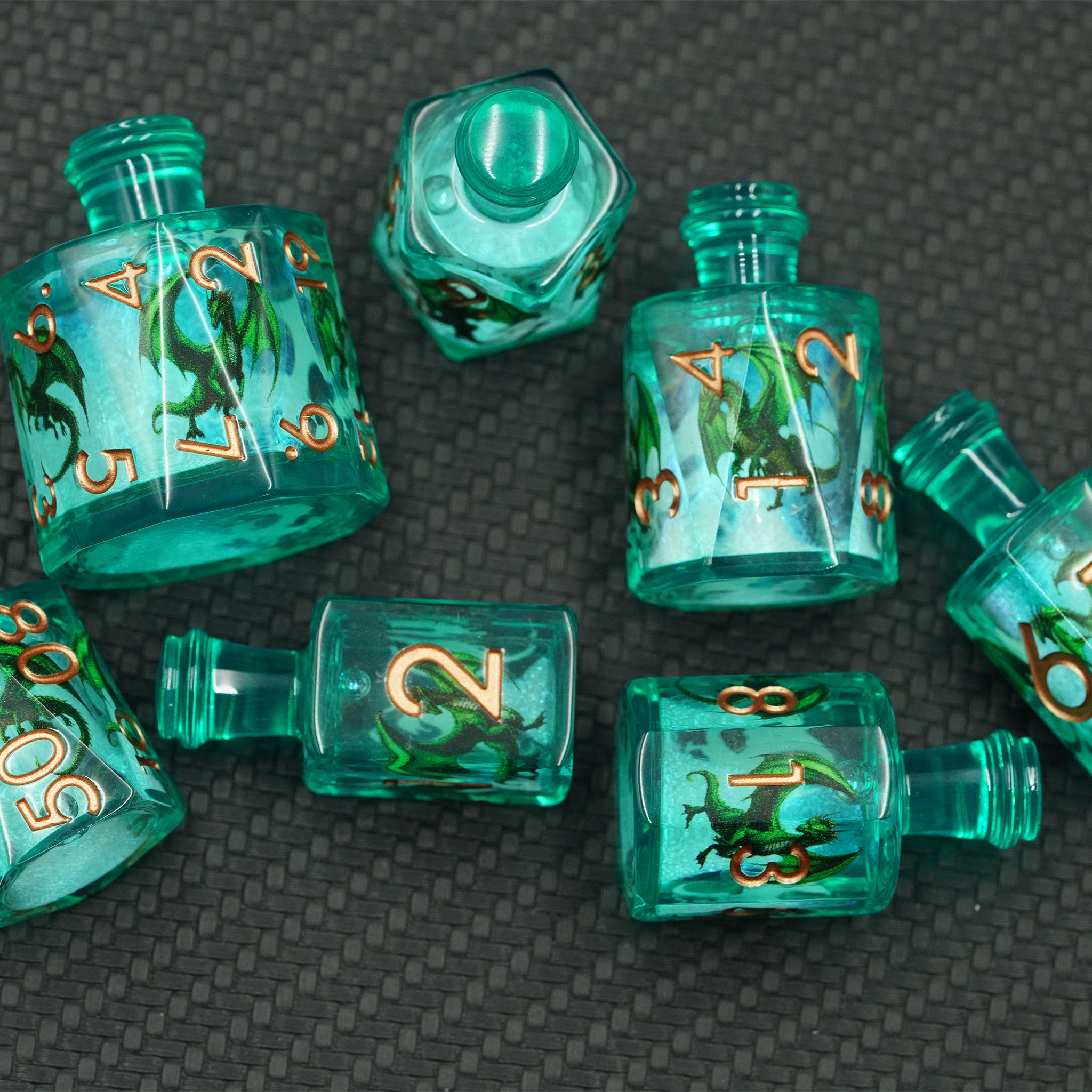 Elixir of Viridscale – Liquid Core Dice Set