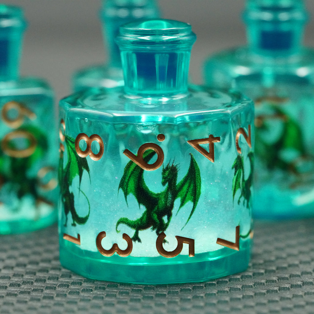 Elixir of Viridscale – Liquid Core Dice Set