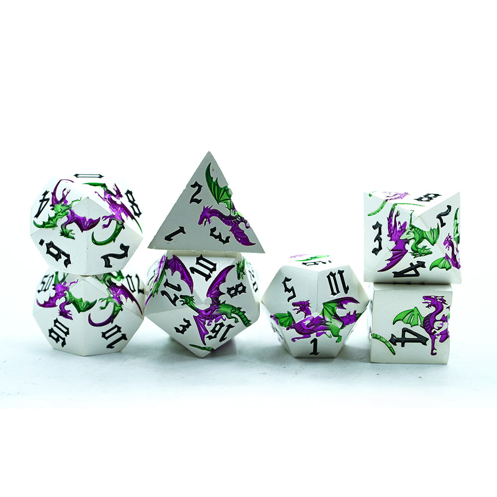 IceForge Dice Canada - Nightbloom Heraldry – Metal Dice Set