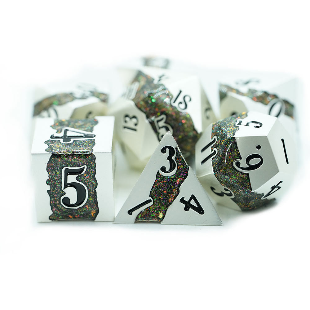 IceForge Dice Canada - Riftvein – Earthen Split – Metal Dice Set
