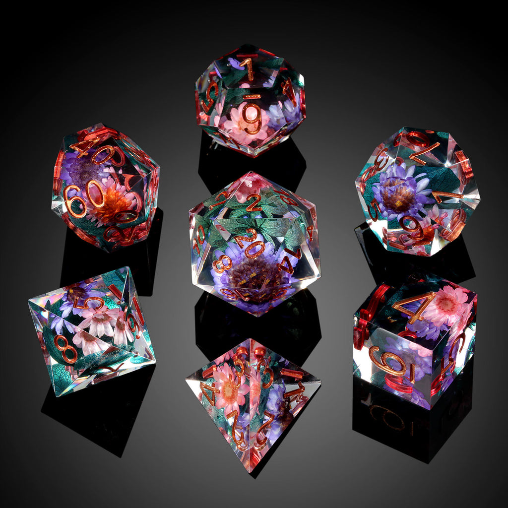 IceForge Dice Canada - Twilight Bloom – Sharp Edge Dice Set