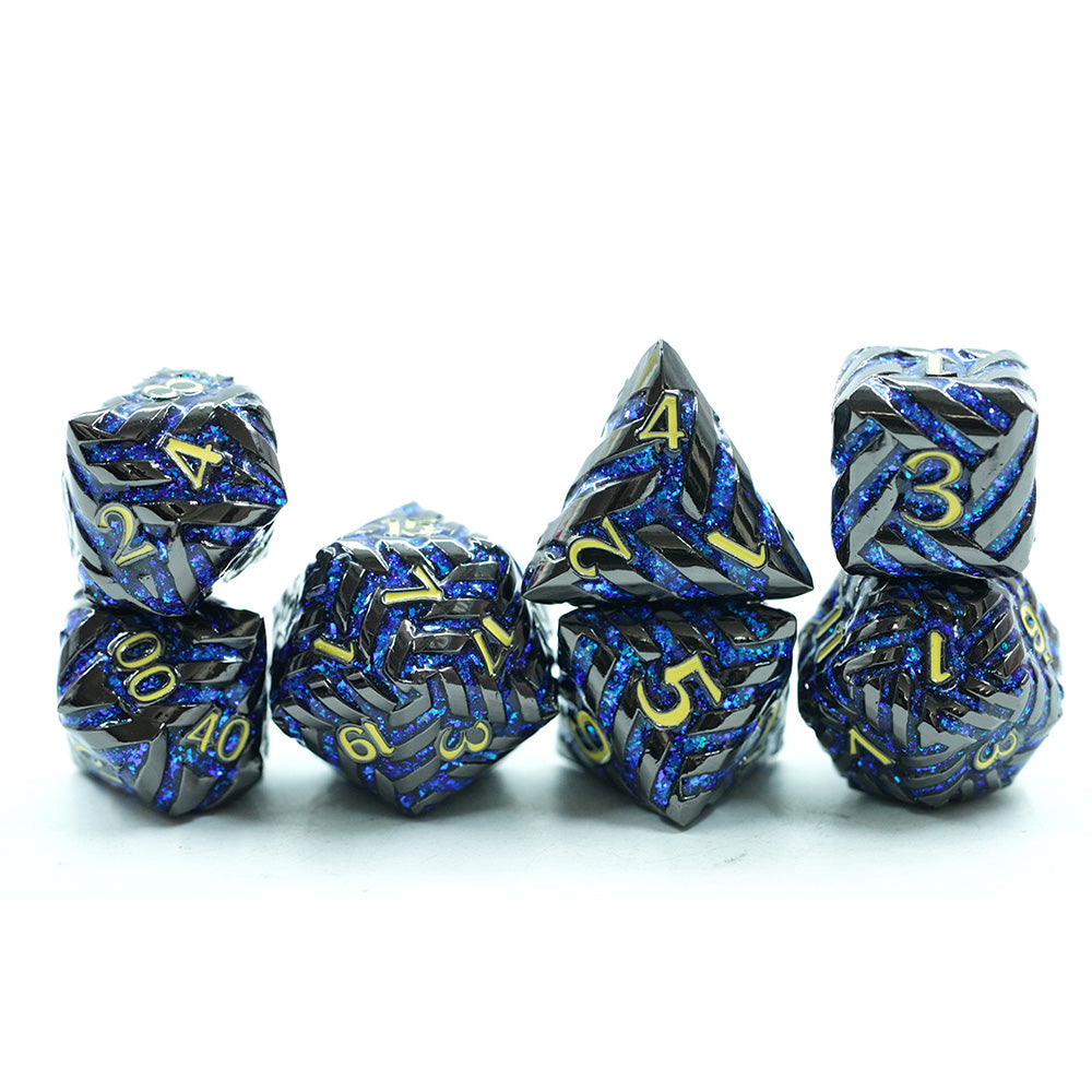 IceForge Dice Canada - Abyssal Nightbraid – Metal Dice Set