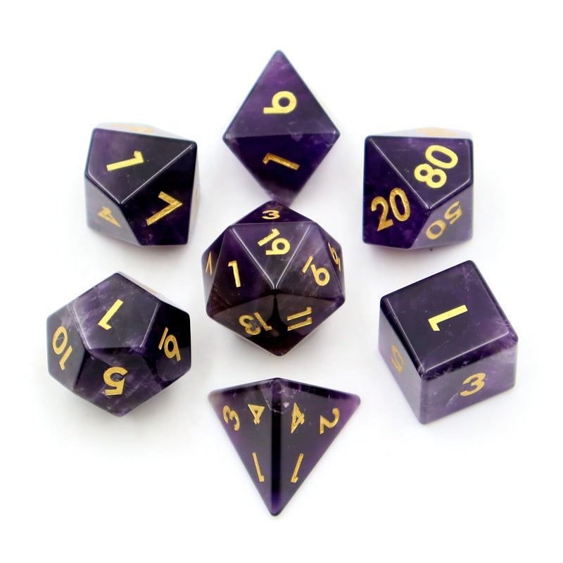 IceForge Dice Canada - Whisperglass - Amethyst Dice Set