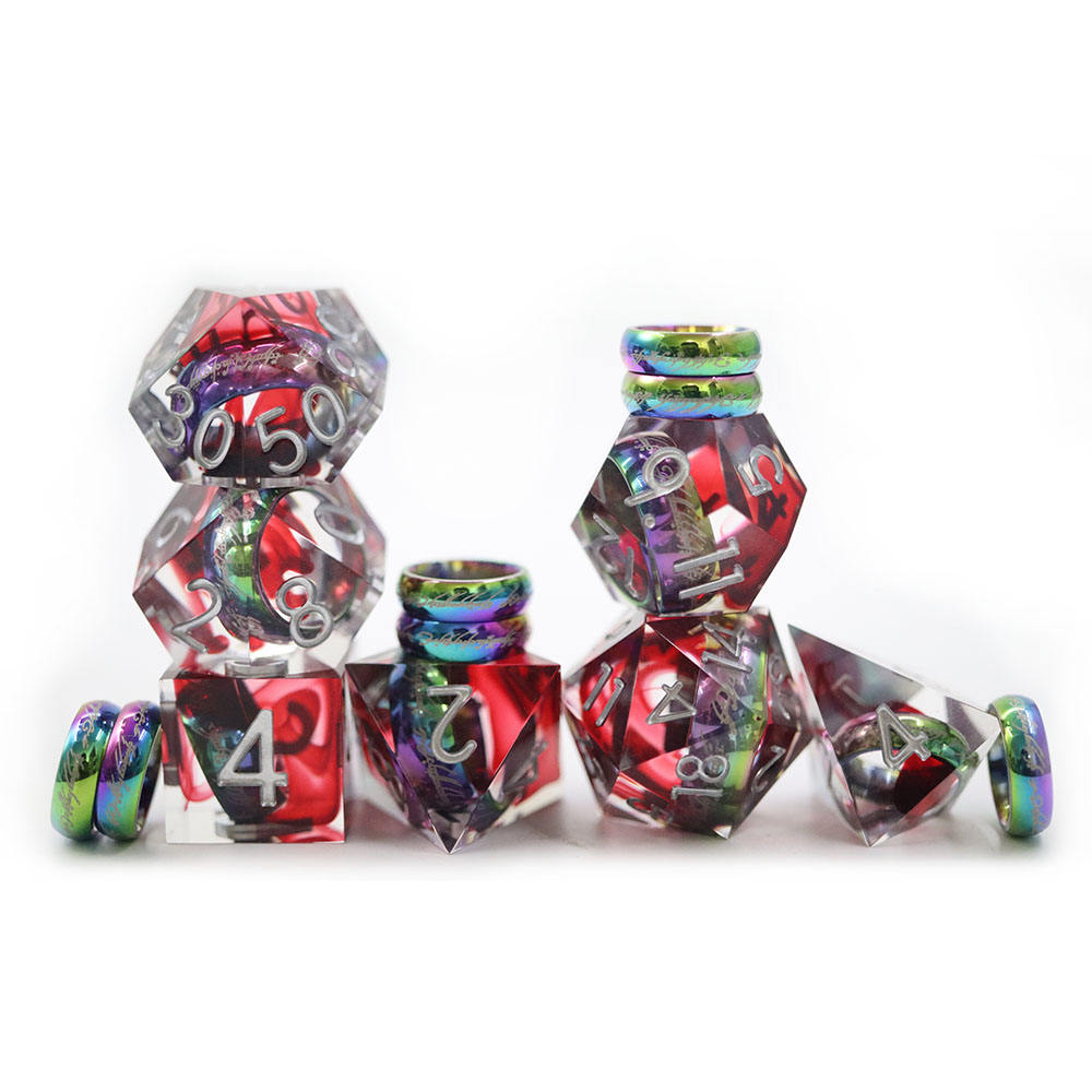 IceForge Dice Canada - Ring of Crimson Covenant – Floating Ring Dice Set