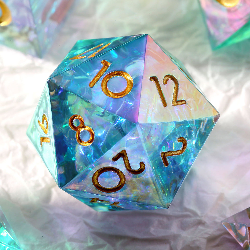 IceForge Dice Canada - Prismcore Tidal Aurora – Sharp Edge Dice Set