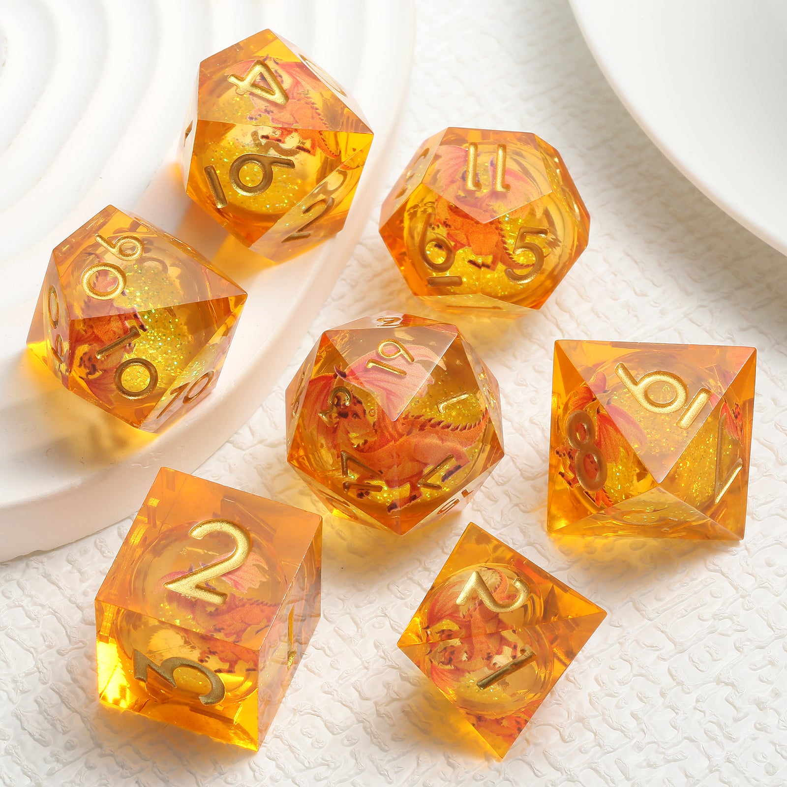 Solar Wyrm – Liquid Core Dice Set