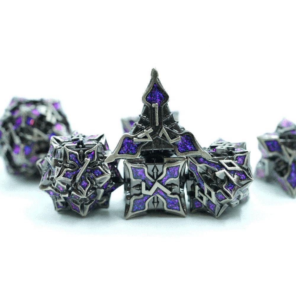 Arcane Eclipse – Umbral Leaf - Metal Dice Set