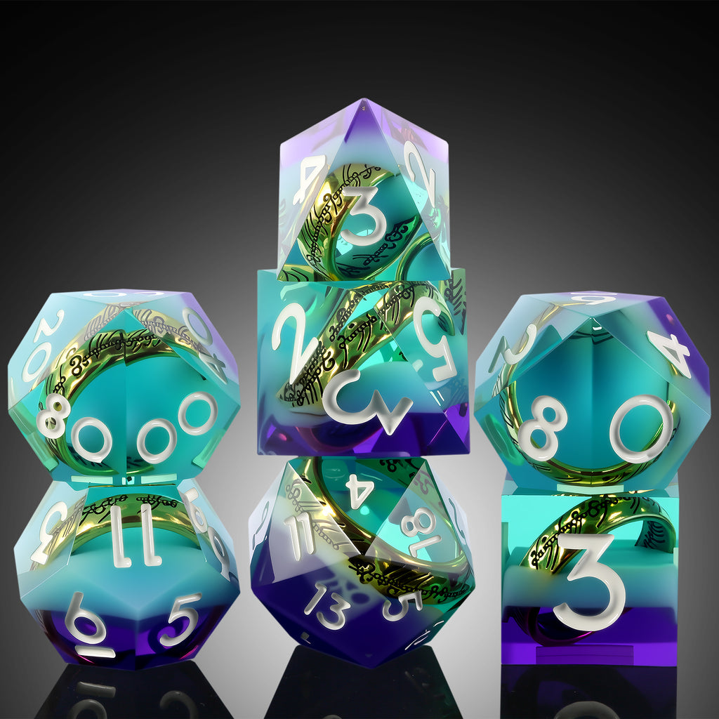 IceForge Dice Canada - Ring of Aetherglow – Floating Ring Dice Set