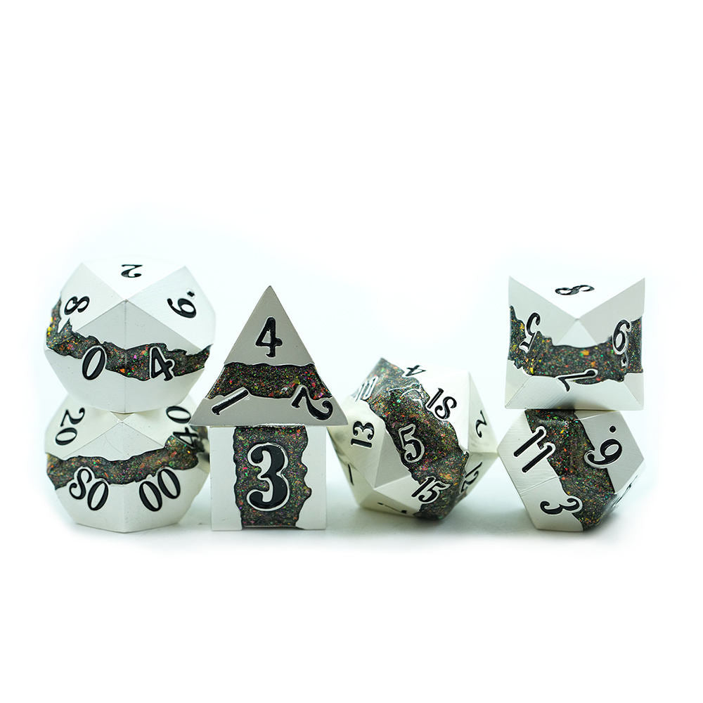 IceForge Dice Canada - Riftvein – Earthen Split – Metal Dice Set