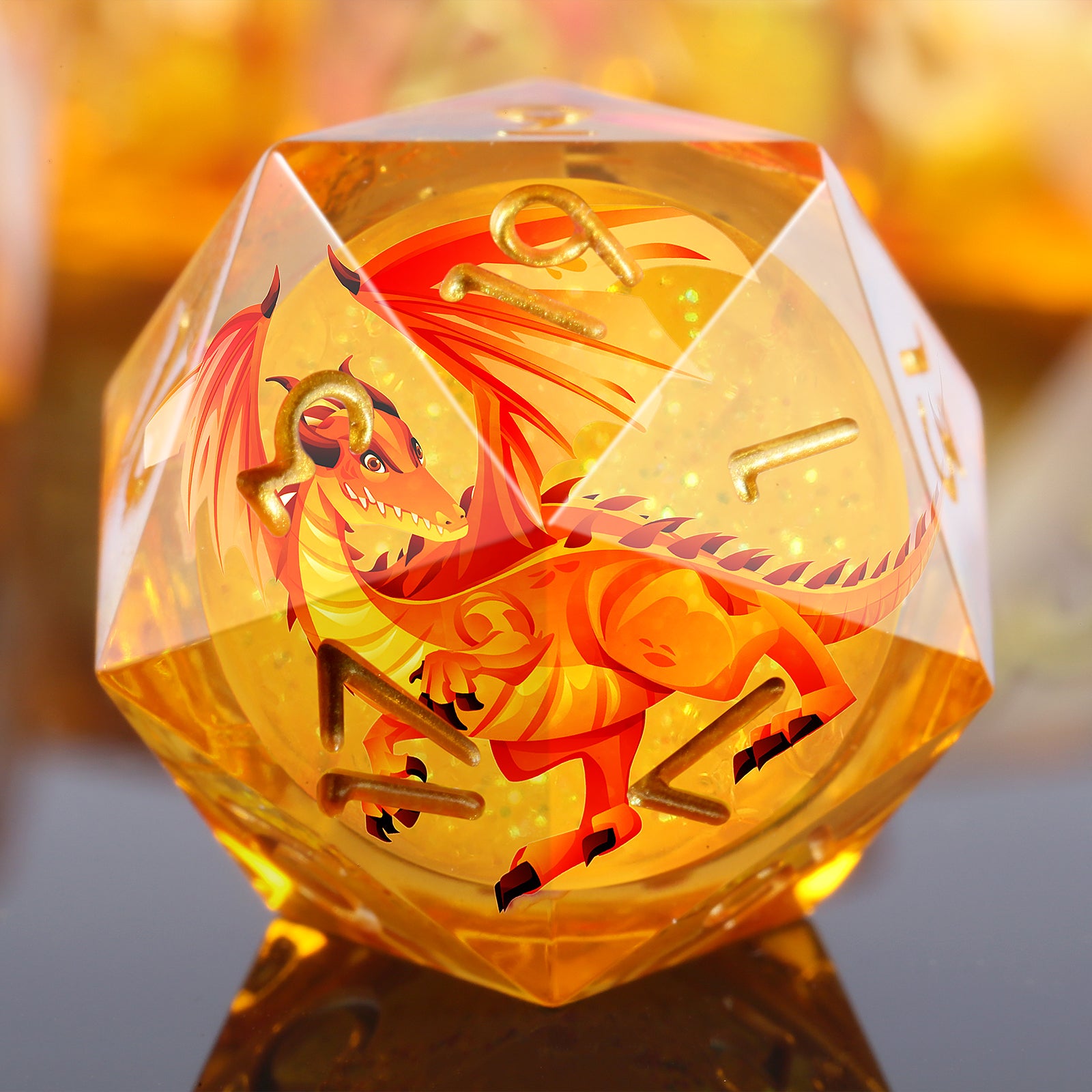 Solar Wyrm – Liquid Core Dice Set