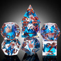 IceForge Dice Canada - Azure Twilight Bloom – Sharp Edge Dice Set