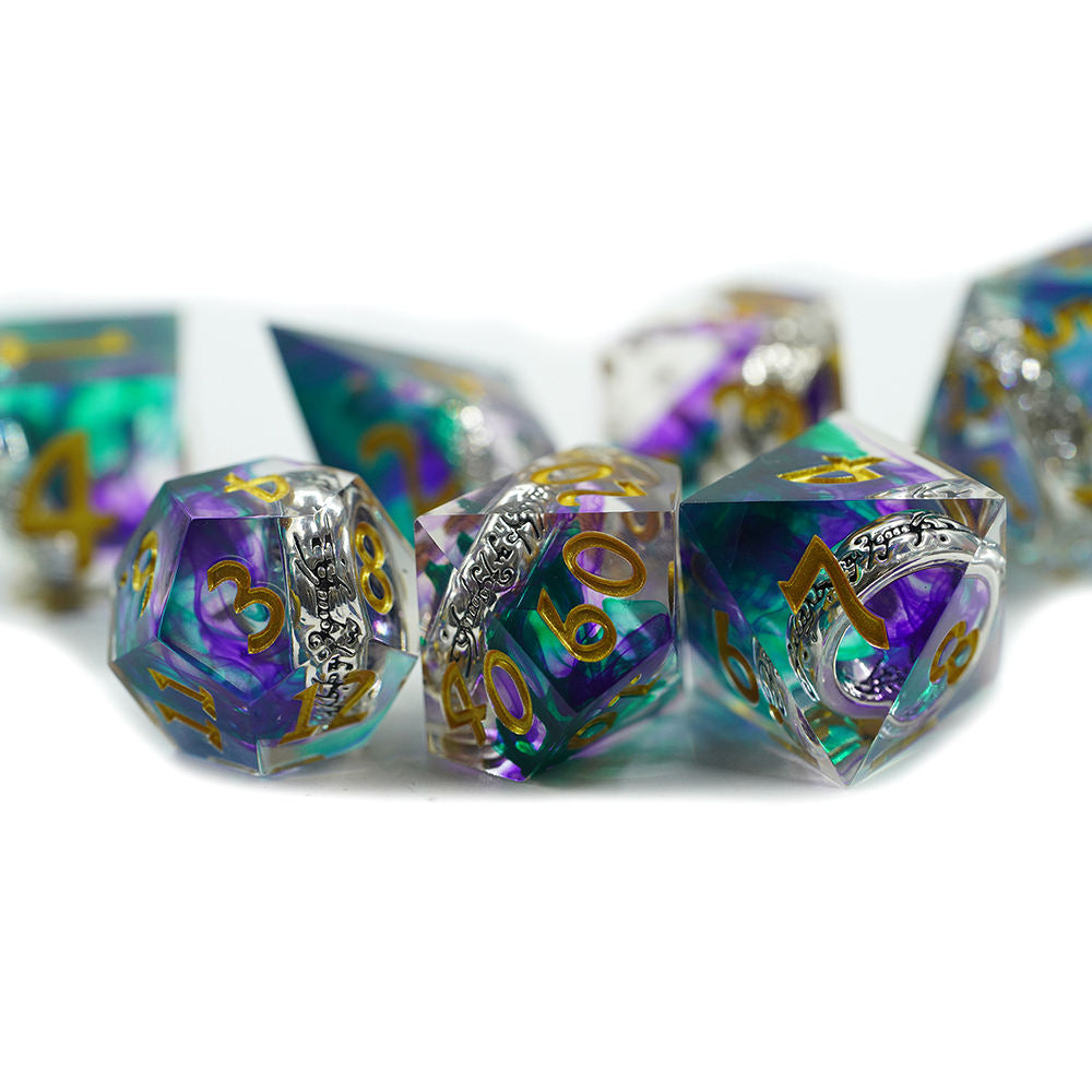 IceForge Dice Canada - Ring of Aetherveil Bloom – Floating Ring Dice Set