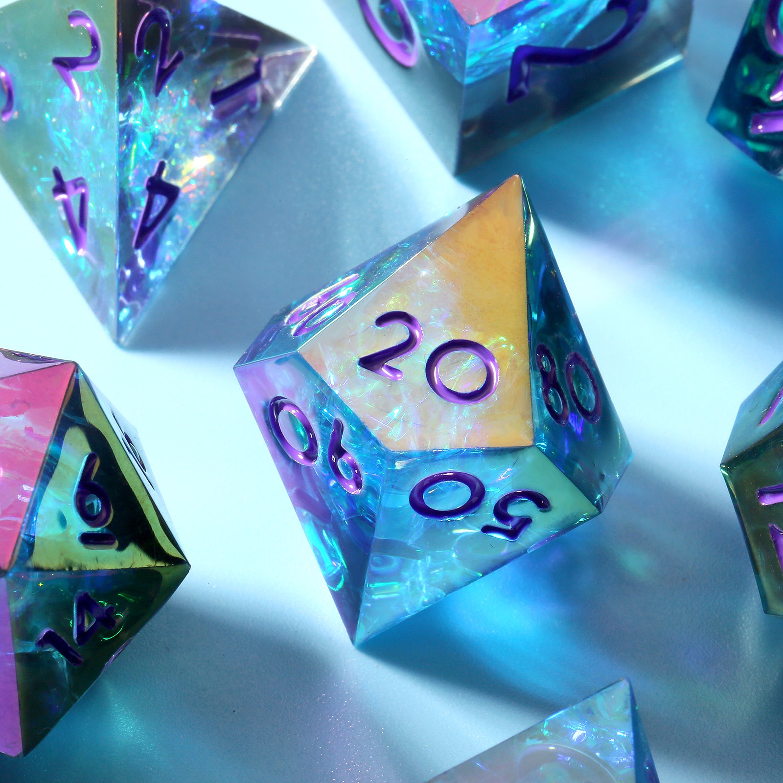 IceForge Dice Canada - Prismcore Azure – Sharp Edge Dice Set