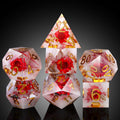 IceForge Dice Canada - Crimson Bloom – Sharp Edge Dice Set