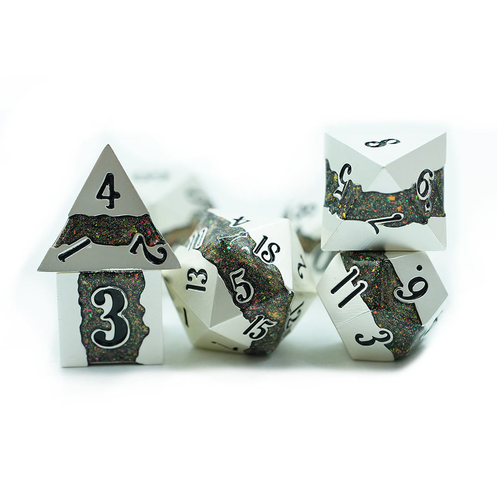 IceForge Dice Canada - Riftvein – Earthen Split – Metal Dice Set