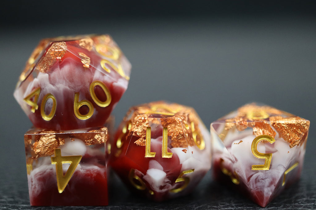 IceForge Dice Canada - Crimson Crucible – Sharp-Edge Dice Set