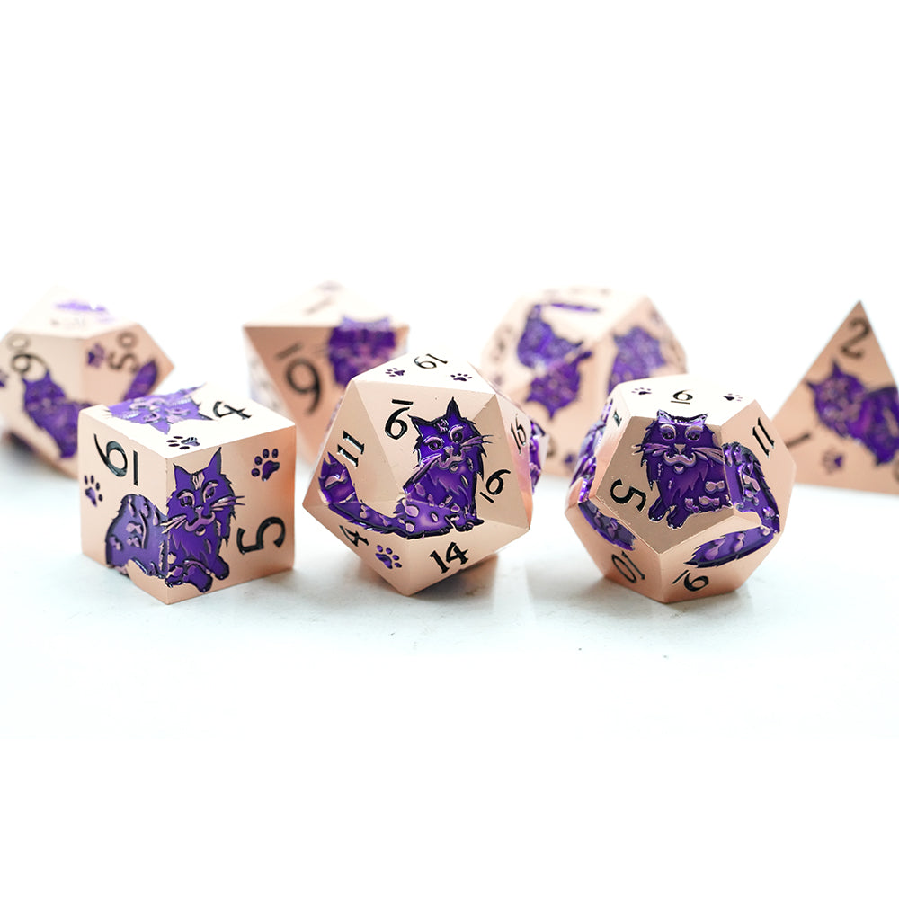 IceForge Dice Canada - Amethyst Majesty - Familiar Whiskers: Regal Edition