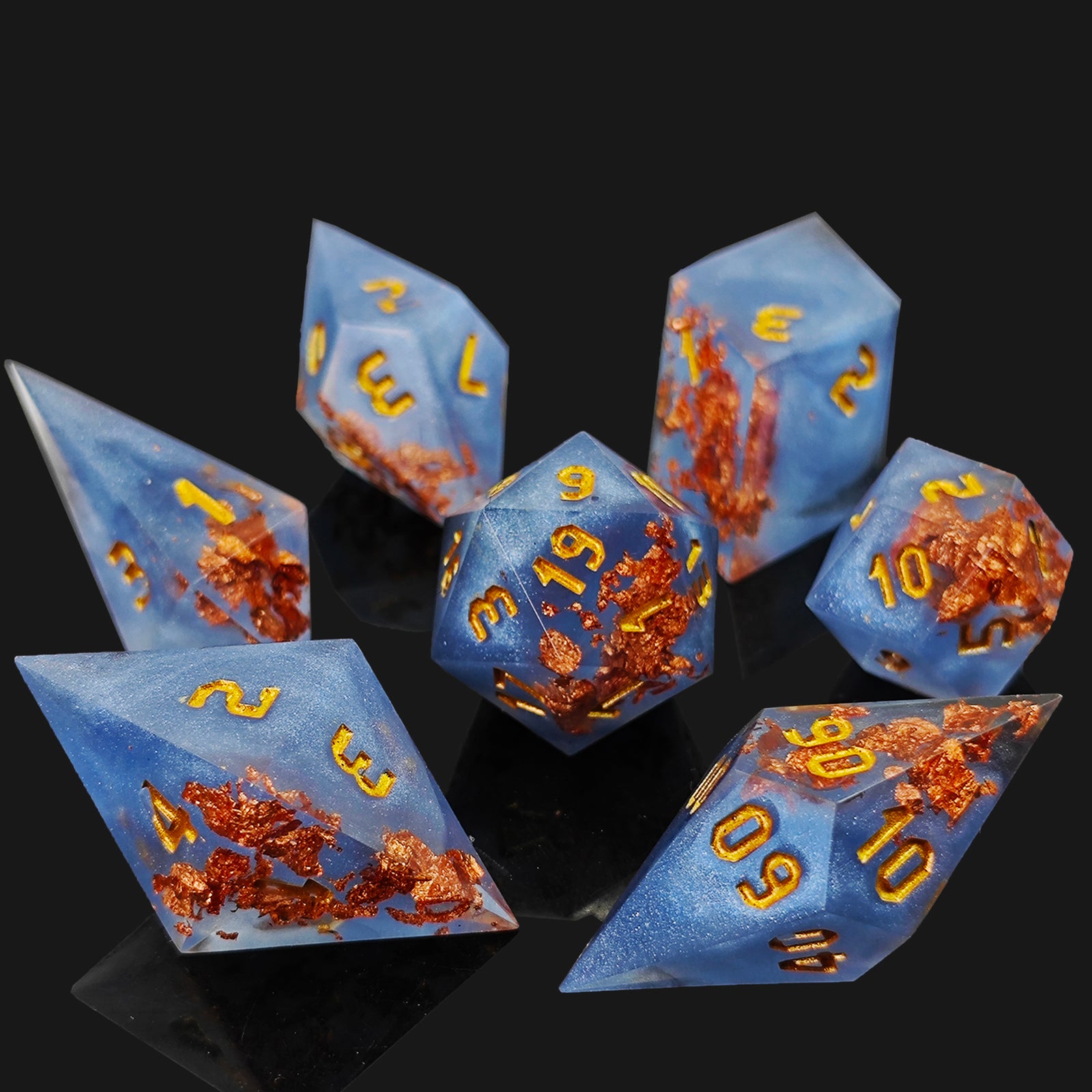 Moonveil Copper – Crystalspire Dice Set