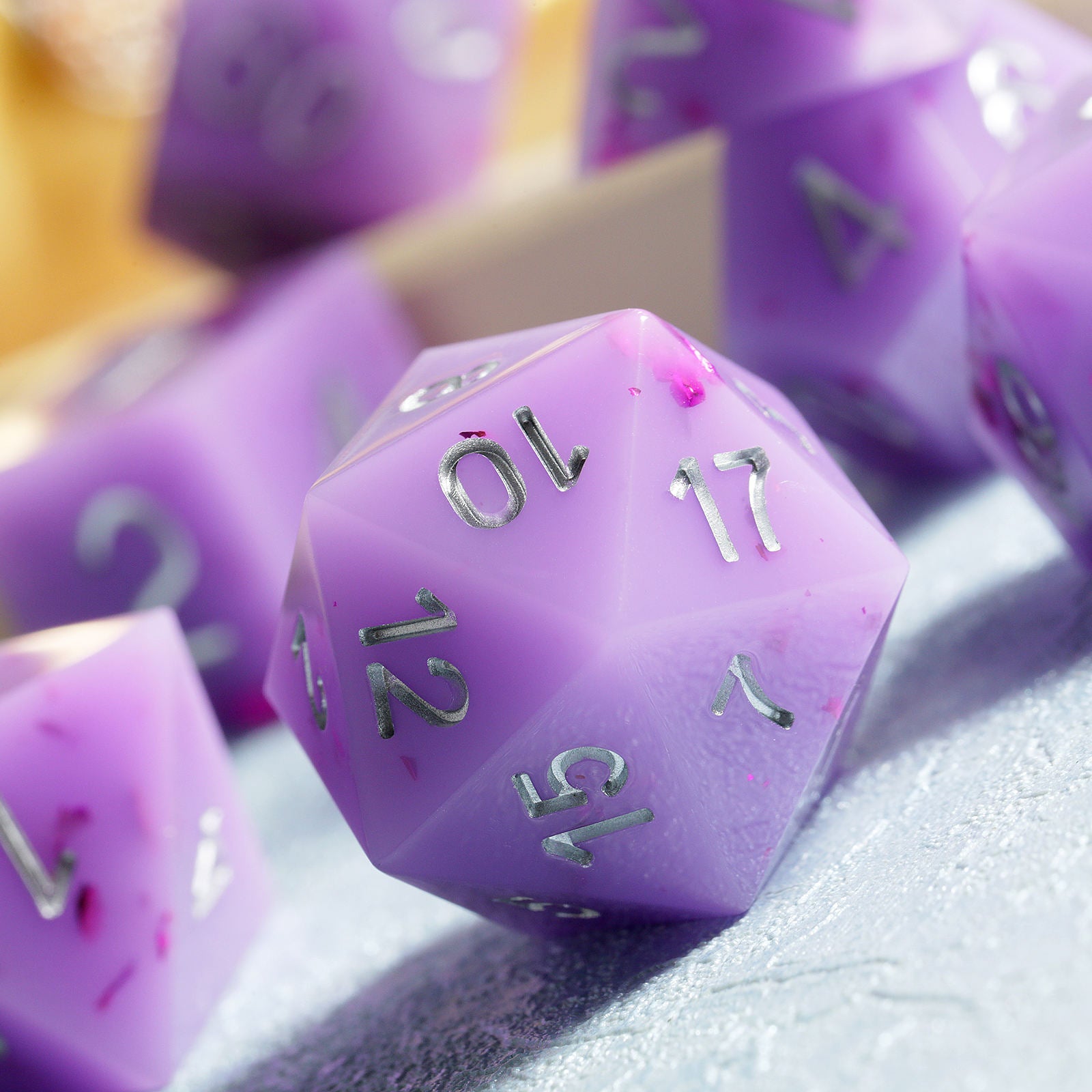 IceForge Dice Canada - Lavender Mist Sharp Edge Dice Set