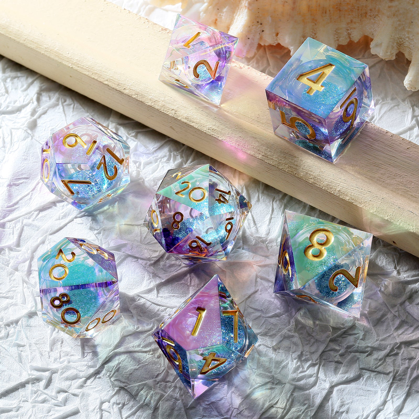 IceForge Dice Canada - Prismcore Aurora – Liquid Core Dice Set