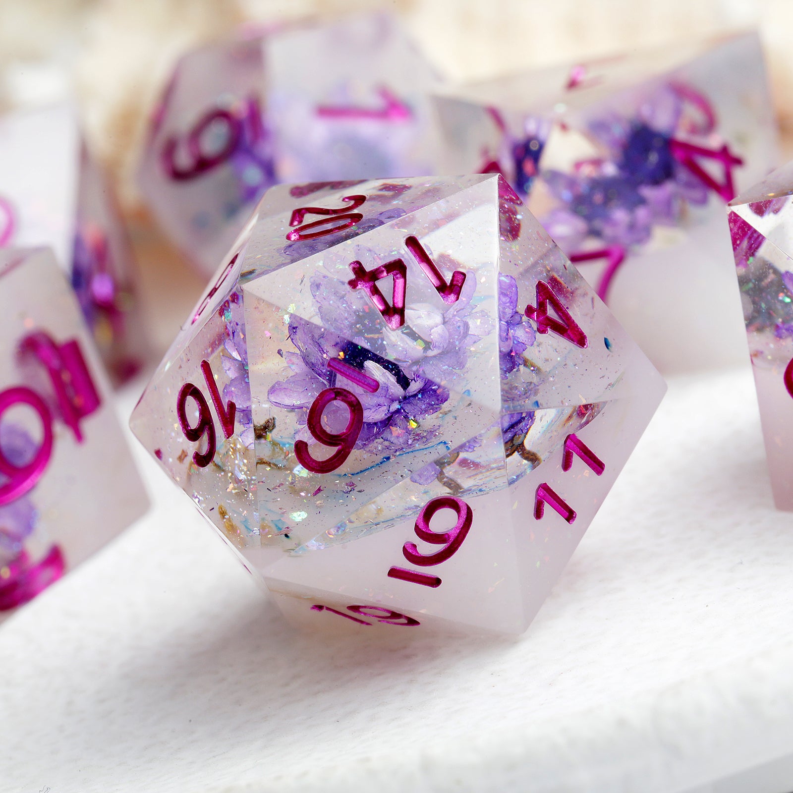 IceForge Dice Canada - Blossom Veil – Sharp Edge Dice Set
