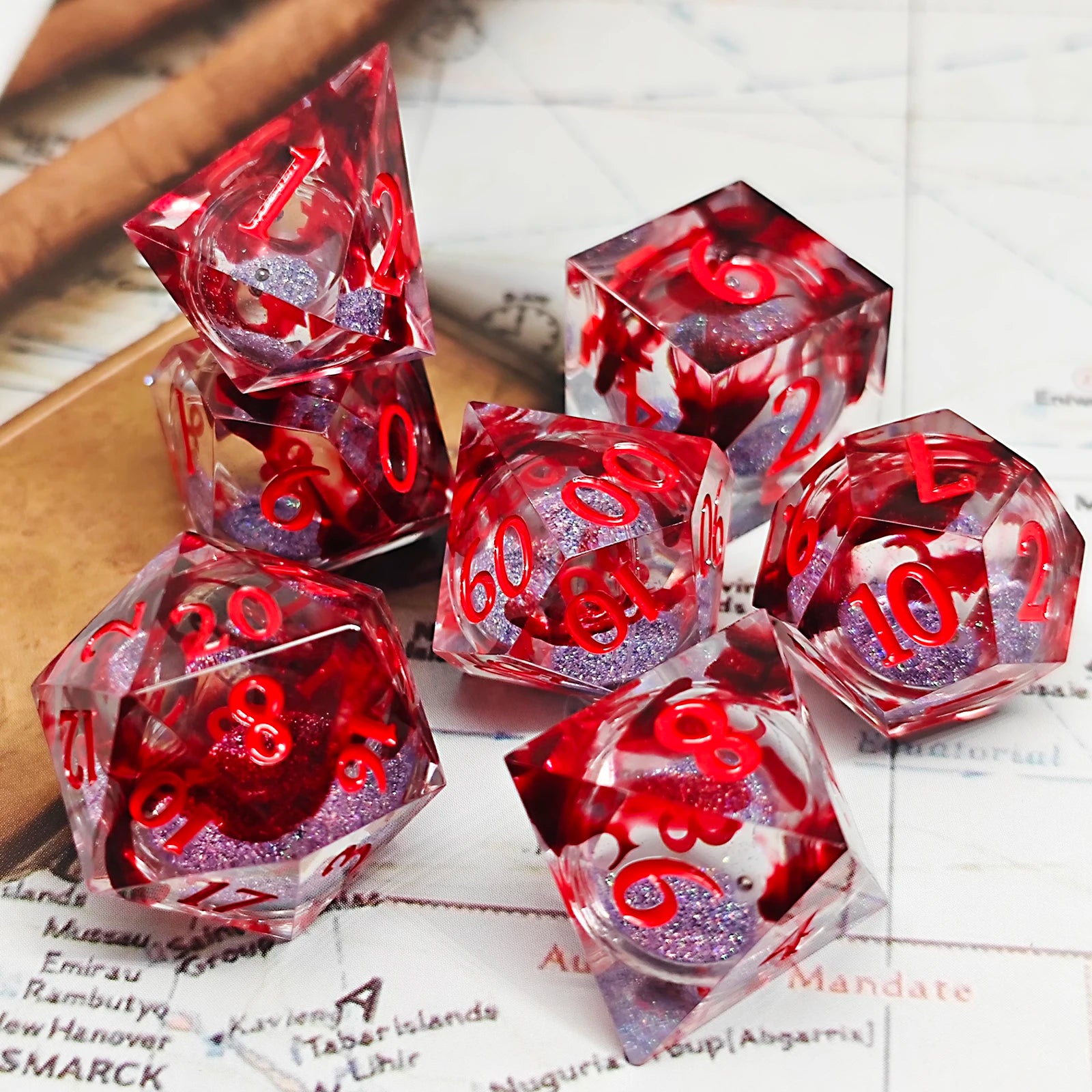 Crimson Masquerade – Liquid Core Dice Set