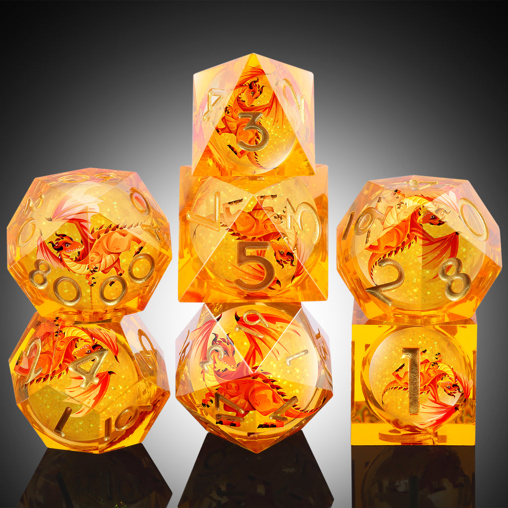 Solar Wyrm – Liquid Core Dice Set
