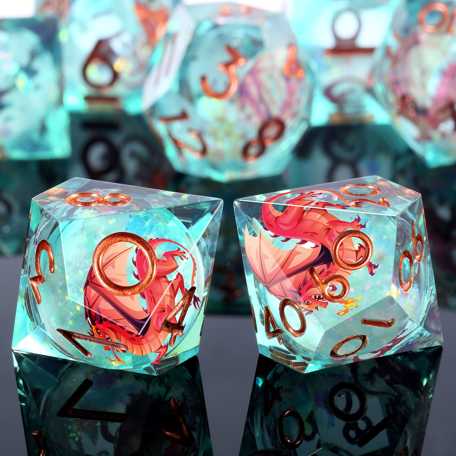 Infernal Wyrm – Liquid Core Dice Set