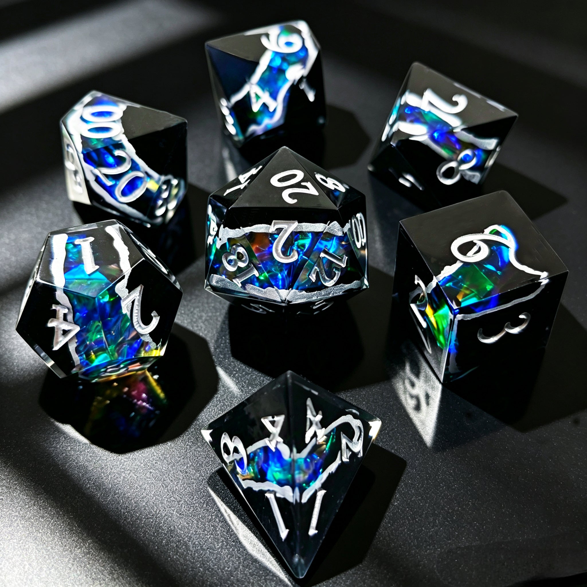 IceForge Dice Canada - Abyssal Rift – Sharp Edge Resin Dice Set