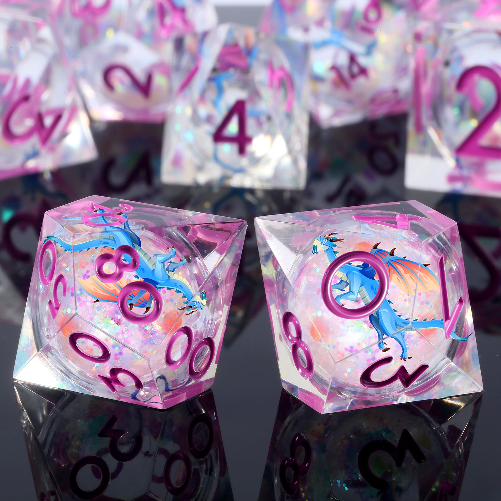 Aether Wyrm – Liquid Core Dice Set