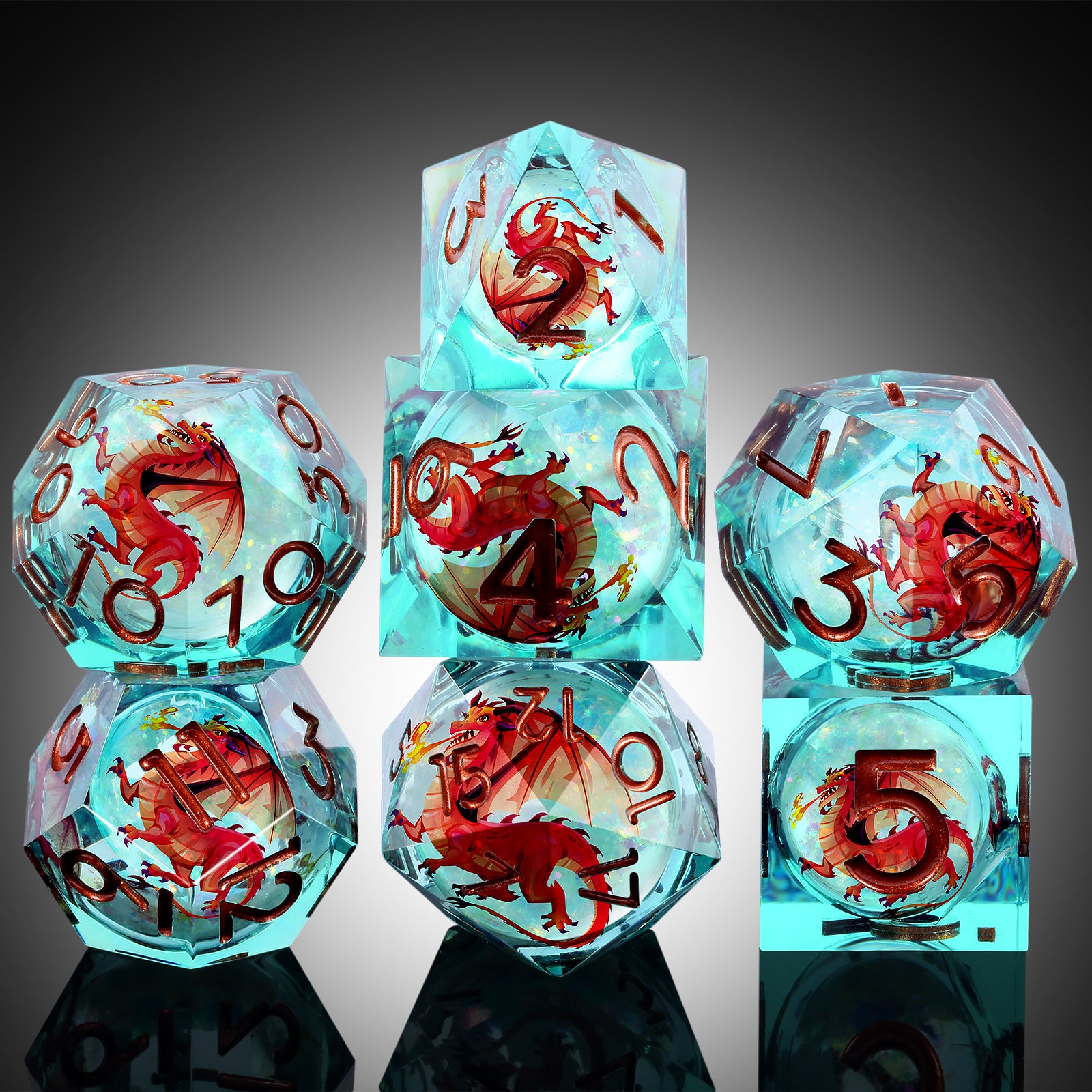 Infernal Wyrm – Liquid Core Dice Set
