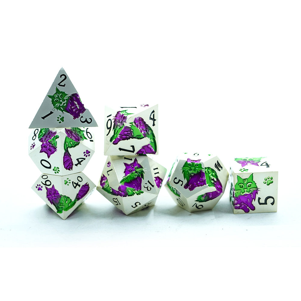 IceForge Dice Canada - Emerald Orchid Court - Familiar Whiskers: Regal Edition